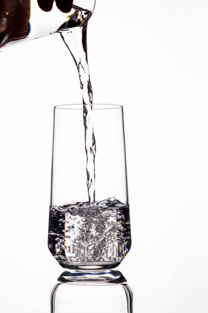 Glass of water isolated on white background