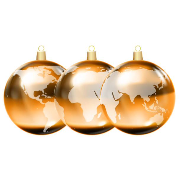 illustrazioni stock, clip art, cartoni animati e icone di tendenza di icona 3d del globo terrestre, pianeta lucido, vettore - christmas australia asia globe