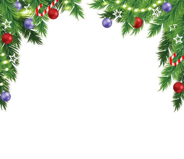 Vector illustration of xmas frame design