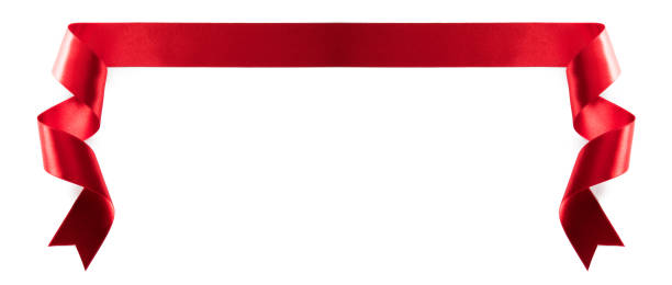 istock Satin ribbon banner on white 1185613821