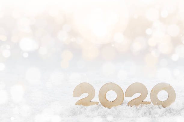 istock Wooden 2020 in the snow 1185613837