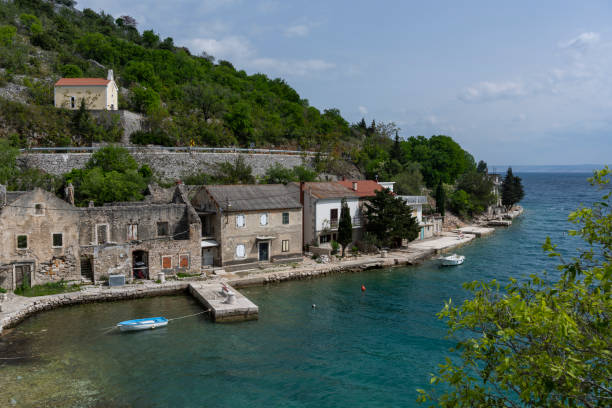 Small village of Lisarica in Croatia at the Adriatic Sea.