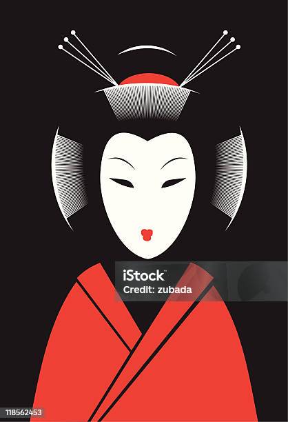 Japanese Woman Stock Illustration - Download Image Now - Japan, Japanese Culture, Kabuki