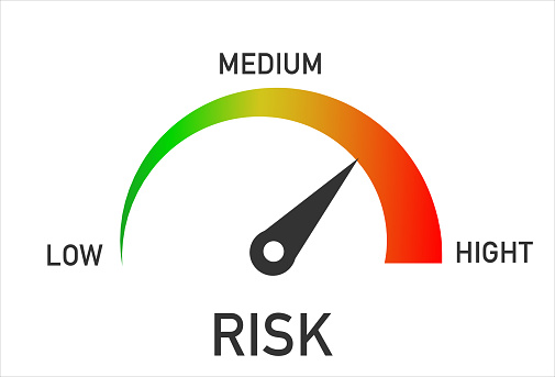 Risk Level Measure Meter From Low To High Stock Illustration - Download