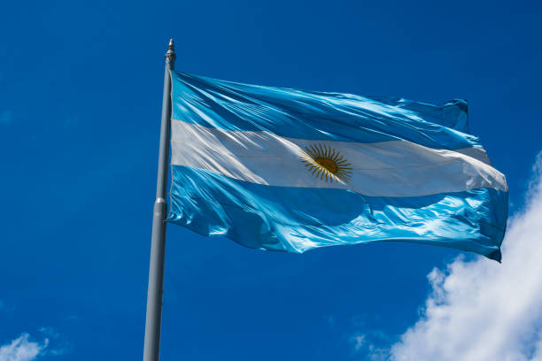 istock The flag of Argentina (Bandera argentina - Bandera Nacional) 1185639257