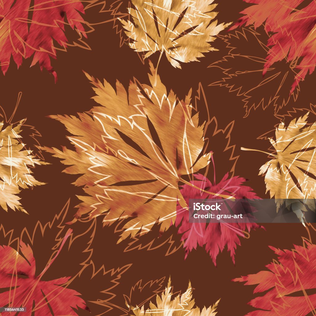 Pattern Japanese Maple Seamless Pattern Of Japanese Maple Leaves Stock Illustration - Download ...