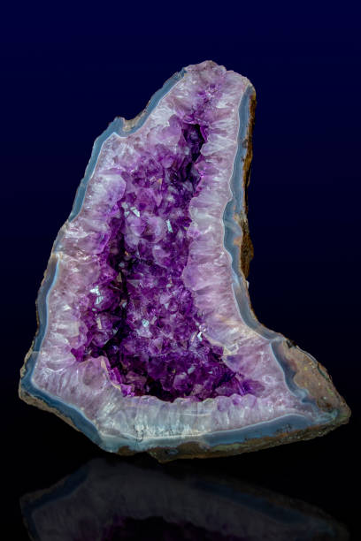 istock Close-up of raw Amethyst druse .Gemstone - detail 1185641642
