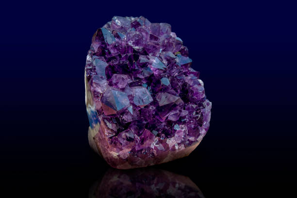 istock Close-up of raw Amethyst druse .Gemstone - detail 1185641687