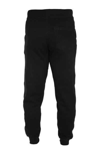 istock Blank training jogger pants color black back view on white background 1185642176