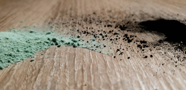 istock Chemical powders. Friable substances in close-up. Medications. 1185643517