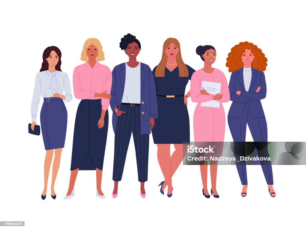 Business Ladies team. - Royaltyfri Kvinnor vektorgrafik