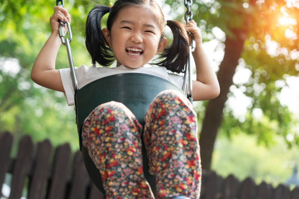 Cute girl swinging