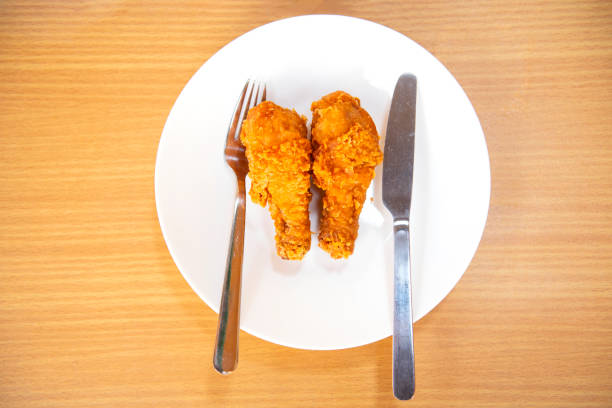 istock Delicious chicken fried is placed in white dish 1185650985