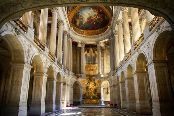 Royal Chapel of Versailles Palace, Paris, France stock photo