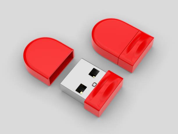 Blank pen drive for promotional branding. 3d render illustration.