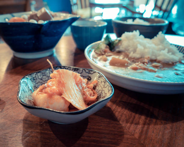 istock Asian kimchi with dishes in background 1185657112