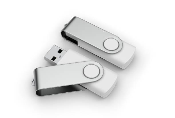 istock Blank pen drive for promotional branding. 3d render illustration. 1185657480