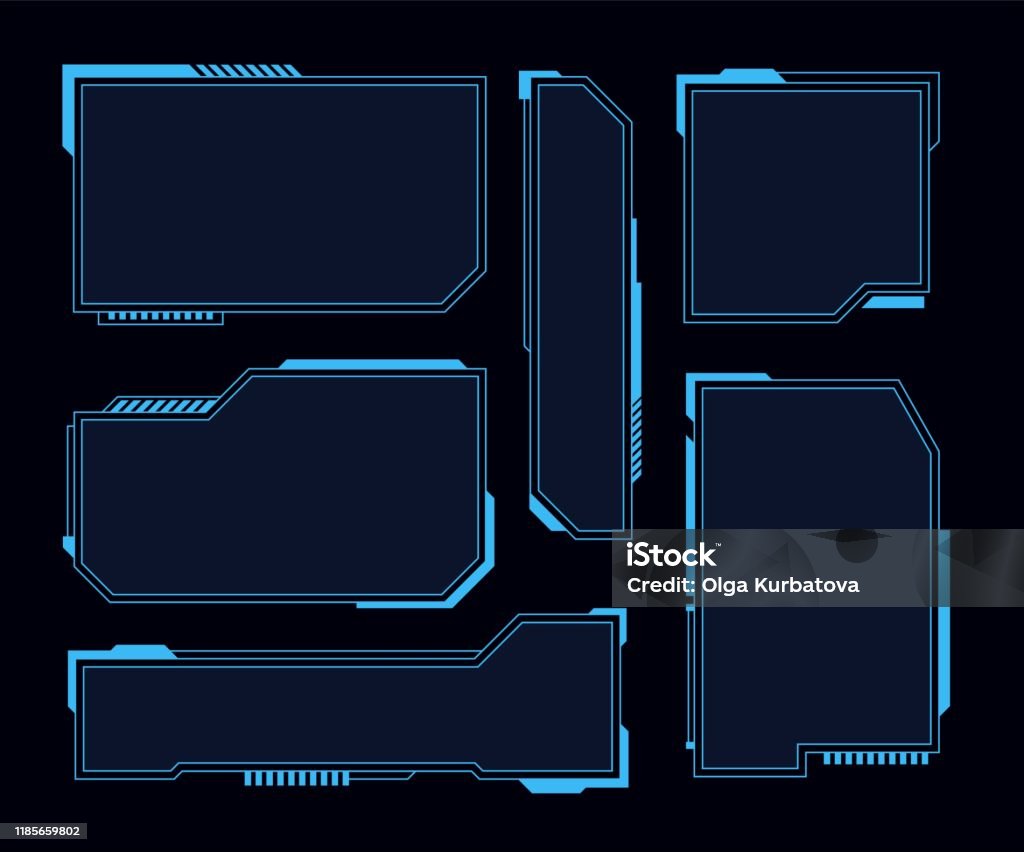 Hud Frames Futuristic Modern User Interface Elements Hud Control Panel ...