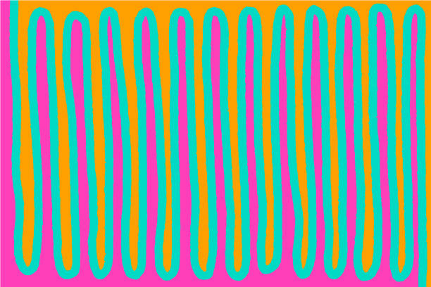 istock Orange purple turquoise hand drawn lines background hand drawn in cartoon comic style 1185664984
