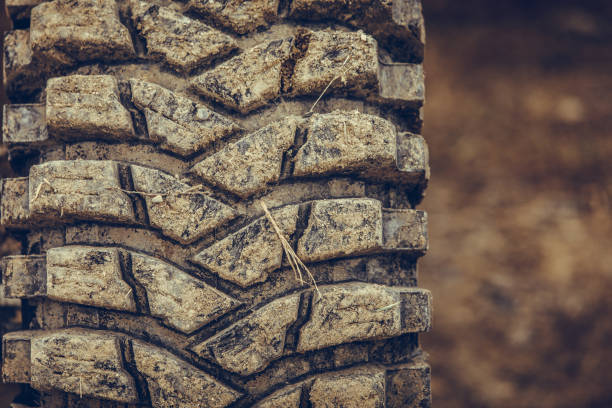 istock Muddy off road tire on a 4x4 car 1185666226