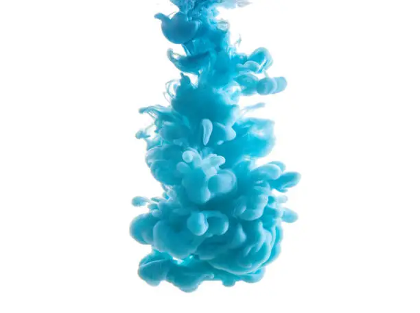 Close up of ink dissolving in water