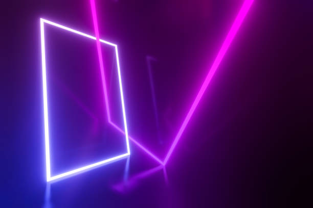 istock turquoise and pink neon lights frame background 1185667881