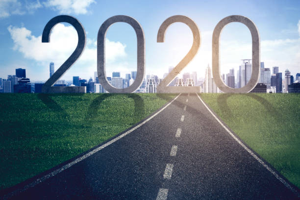 istock Roadway toward numbers 2020 and modern city 1185669453