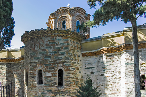 Medieval Vlatadon Monastery in city of Thessaloniki, Central Macedonia, Greece