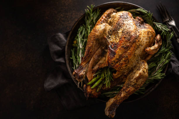 istock Christmas Turkey with Rosemary on Plate 1185673347