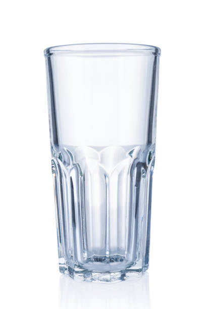 istock Empty water glass close up isolated on white background 1185674530