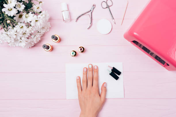 istock Woman showing painted nails 1185675060