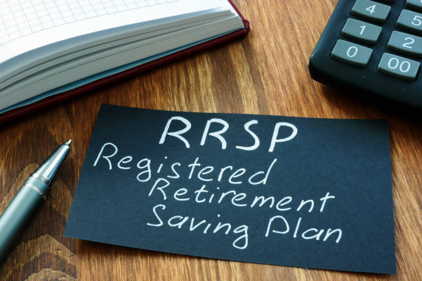 istock Text sign showing hand written words RRSP Registered retirement savings plan 1185676859