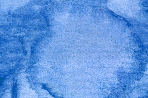 istock Design element. For web, decoration, surfaces. Abstract hand painted on paper blue watercolor texture. 1185676984