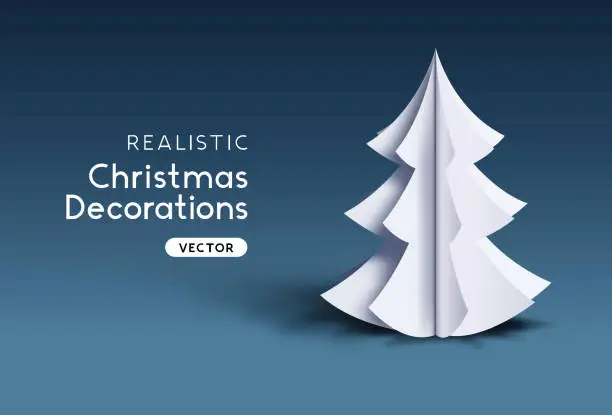 Vector illustration of Realistic Vector Christmas Decoration Design