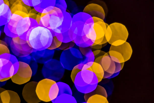 istock Colourful Christmas lights bokeh background. 1185678662