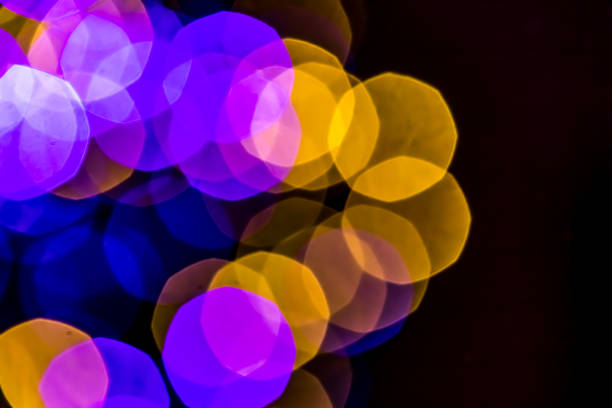 istock Colourful Christmas lights bokeh background. 1185678687