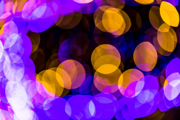 istock Colourful Christmas lights bokeh background. 1185678699