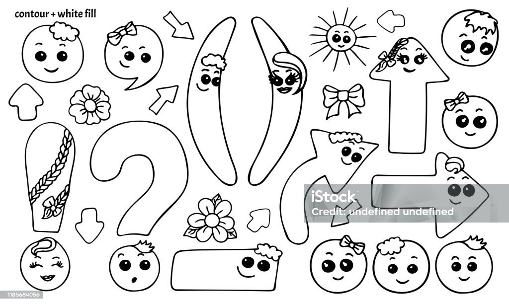Set Of Hand Drawn Cute Smiling Kawaii Punctuation Marks In Doodle Style Stock Illustration - Download Image Now - iStock Set Of Hand Drawn Cute Smiling Kawaii Punctuation Marks In Doodle Style Stock Illustration - Download Image Now - iStock