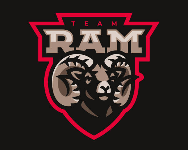 Ram modern mascot logo. Aries design emblem template for a sport and eSport team. Ram modern mascot logo. Aries design emblem template for a sport and eSport team. ram stock illustrations