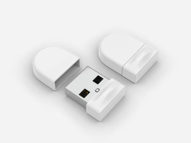 istock Blank pen drive for promotional branding. 3d render illustration. 1185684326