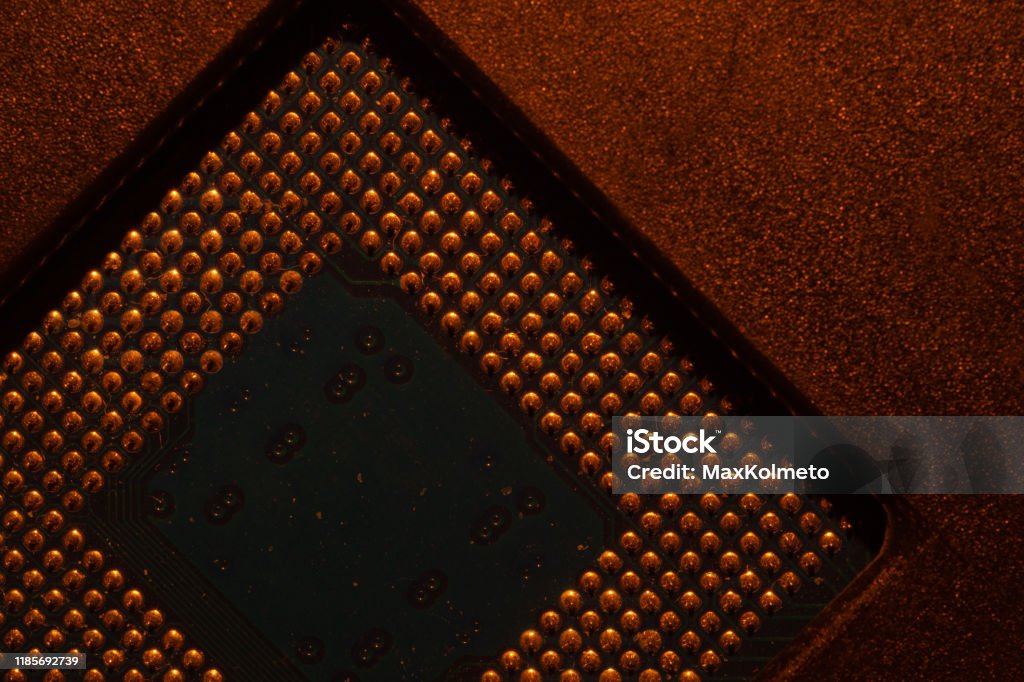 Computer Pin Cpu Front Processor Pins Macro Computer Motherboard Close Up Cpu Pins On A ...