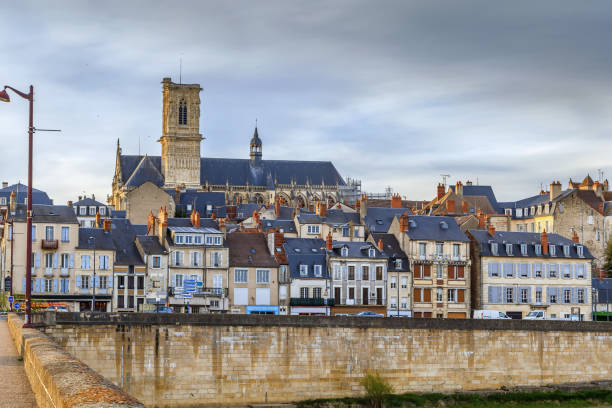 View of Nevers, France stock photo