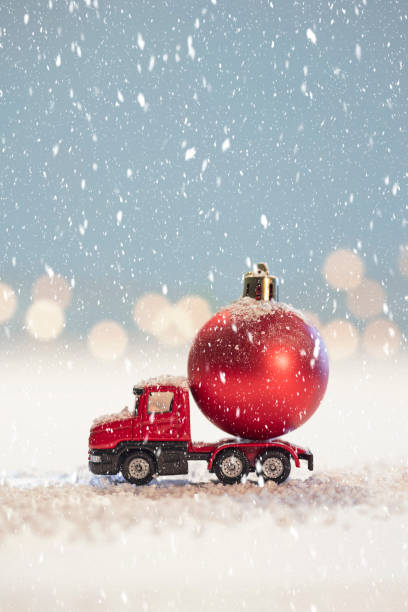 istock Red truck with  ball 1185696638