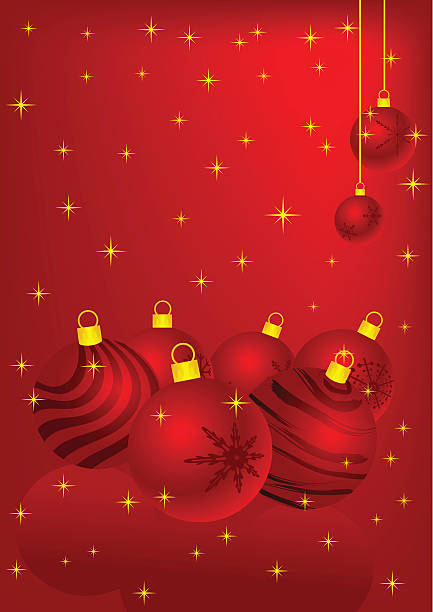 Red Christmas background vector art illustration