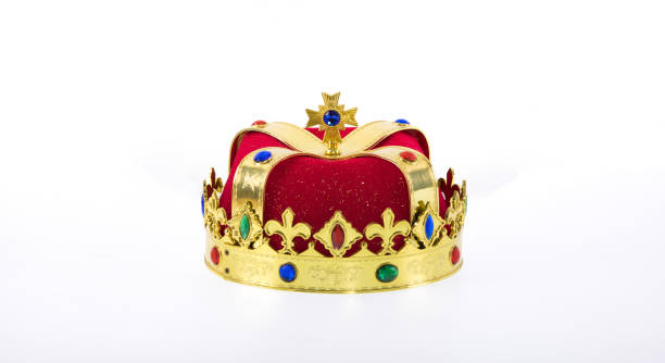 istock red golden king crown isolated on white background 1185708007