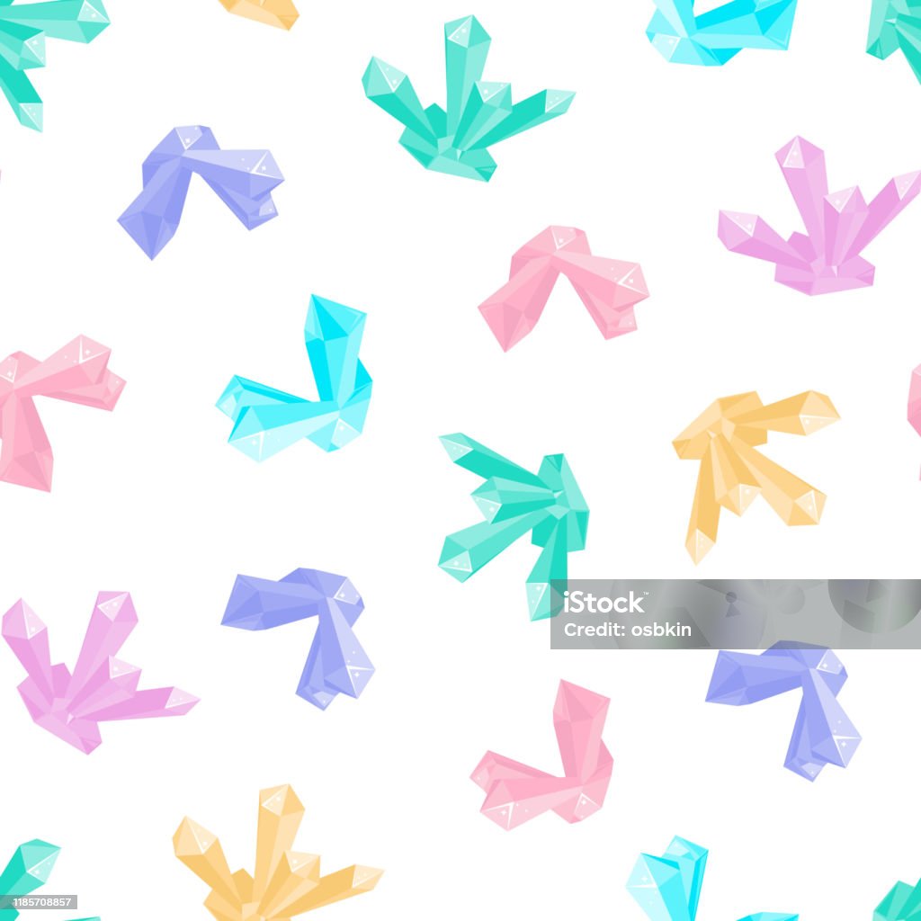 Crystal Pattern Vector Patterns Seamless Pattern With Crystal In Vector Stock Illustration - Download ...