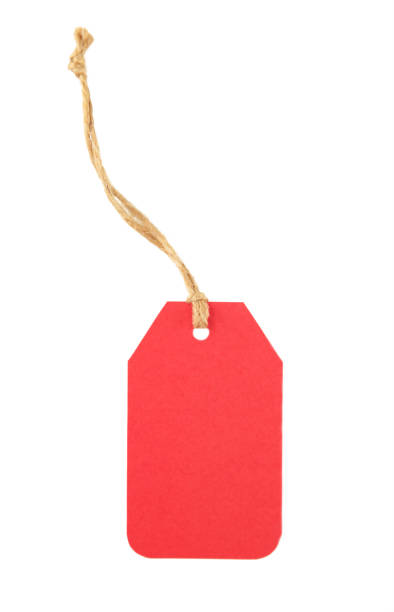 istock Red sale tag isolated on white background. Black friday 1185710487
