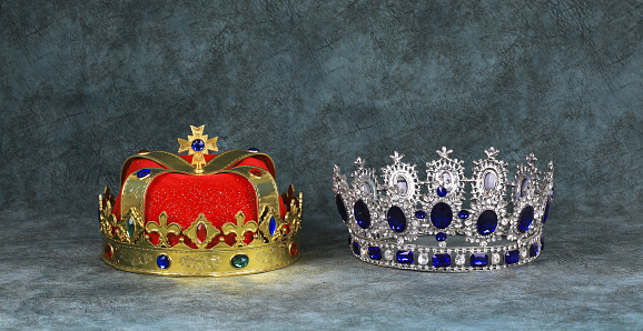 king crown on a green background