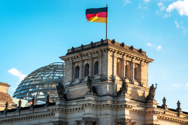 istock Reichstag and government district in Berlin, Germany 1185712973