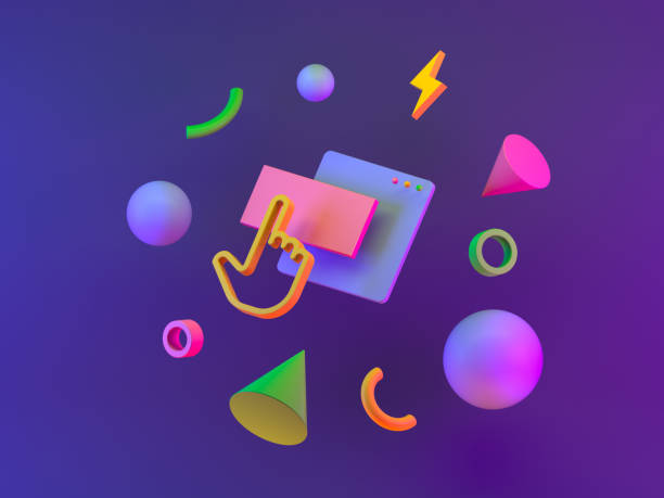 istock Simple geometric shapes geometric shapes for web design. 3d render 1185713288